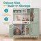 Best Choice Products Wooden Cottage Kids Pretend Play Kitchen with 11 Accessories, Espresso Machine